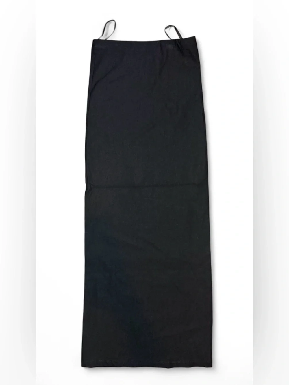 Commense Black High Waisted Maxi Pencil Skirt Stretch Minimalist Office Siren S